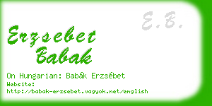 erzsebet babak business card