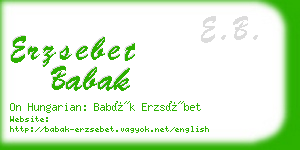 erzsebet babak business card